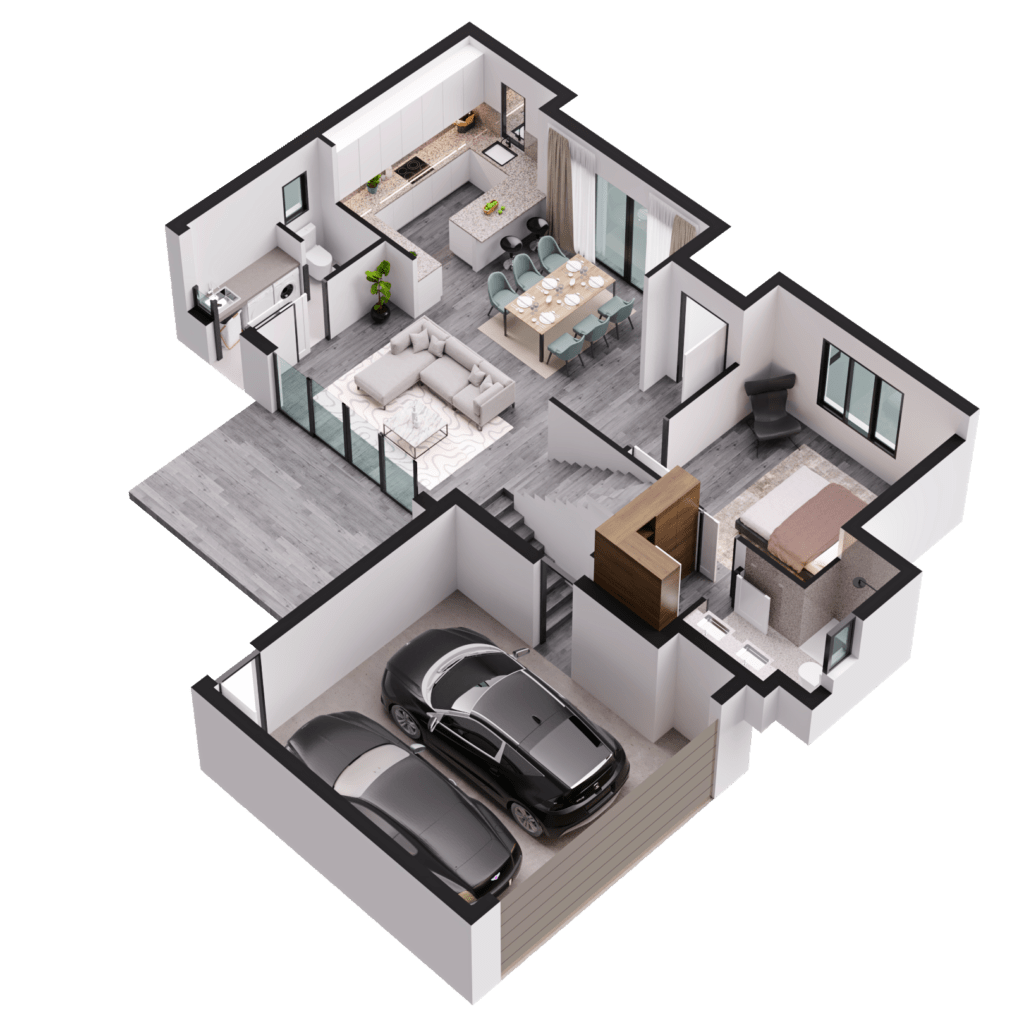 3D floor plans with dimensions - House Designer